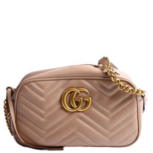 447632 Marmont Small Leather Camera Taupe