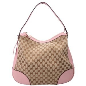 449244 GG Canvas Bree Hobo Pink