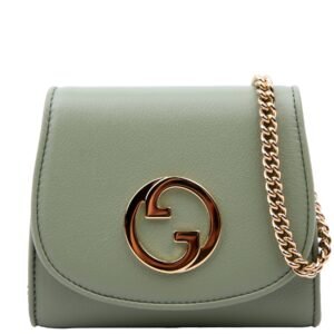 725219 Blondie Leather Chain Wallet Green