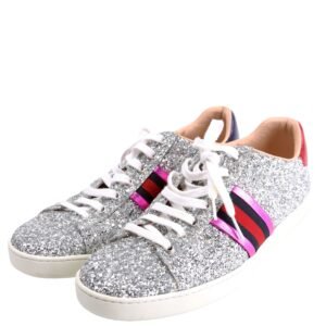 Ace Web Glitter Sneakers Size 37.5 Silver