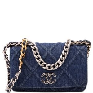 Chanel 19 WOC Quilted Denim RFID