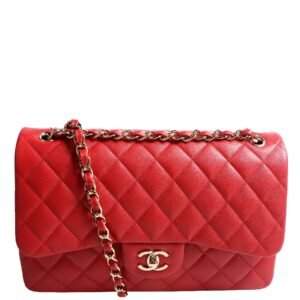 Classic Flap Jumbo Caviar RFID Red