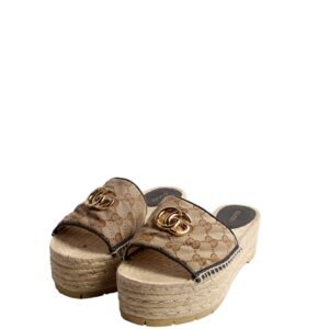 GG Espadrille Platform Sandals Size 38