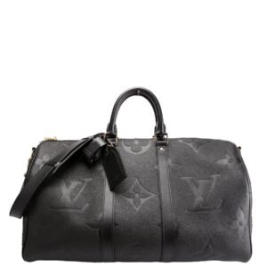 Keepall 45 Bandouliere Giant Empreinte Black