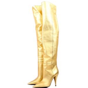 Kiki Over The Knee Boots Size 40 Gold