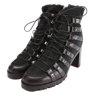 Leather Combat Boots Size 39