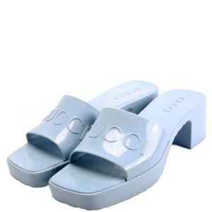 Logo Rubber Slides Size 37 Blue