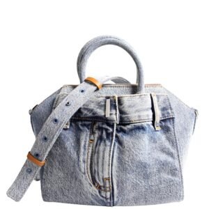 Mini Antigona Lock Denim