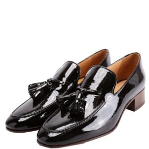 Patent Tassel Loafers Size 40 Black