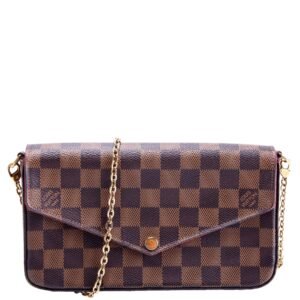 Pochette Felicie Damier Ebene Red