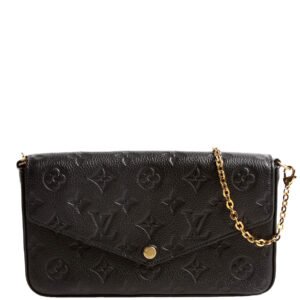 Pochette Felicie Empreinte Black