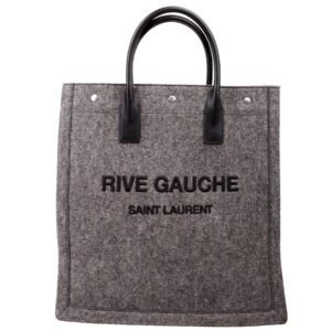 Rive Gauche Vertical Felt Tote Bag Grey